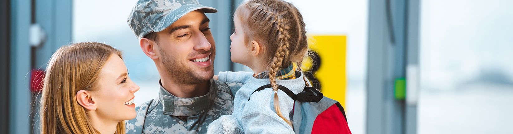 veteran and family
